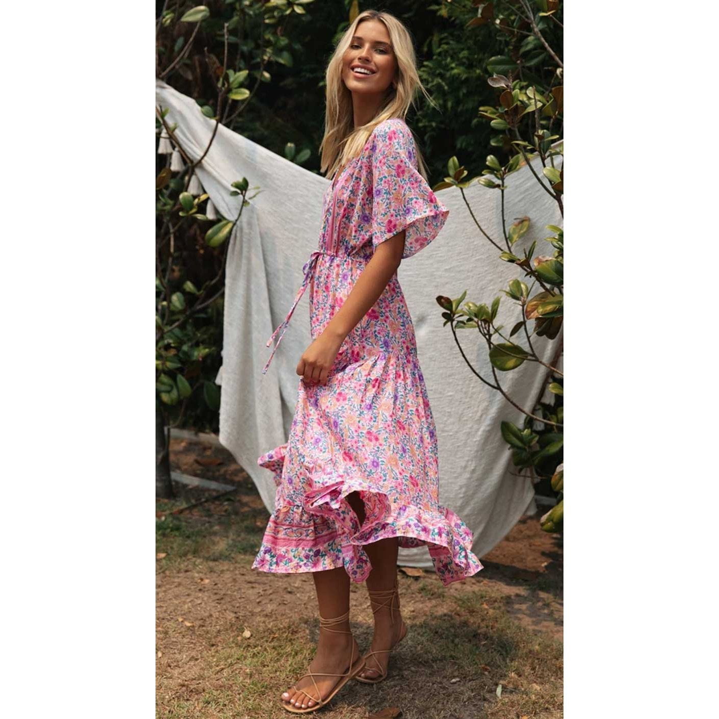 Robe Champêtre Bohème Longue