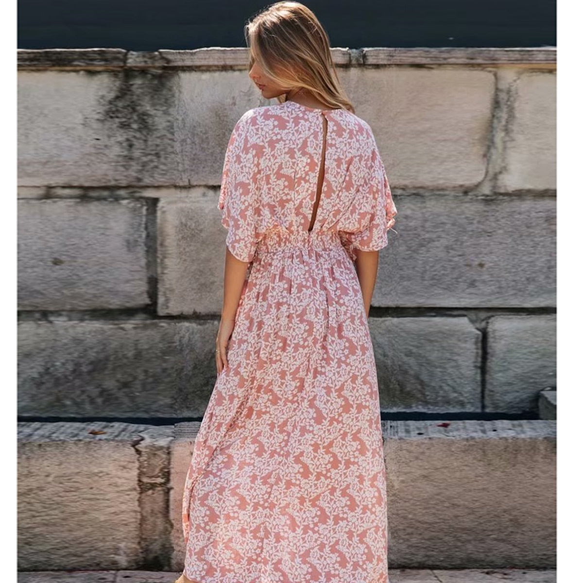 Robe Rose Poudré Bohème