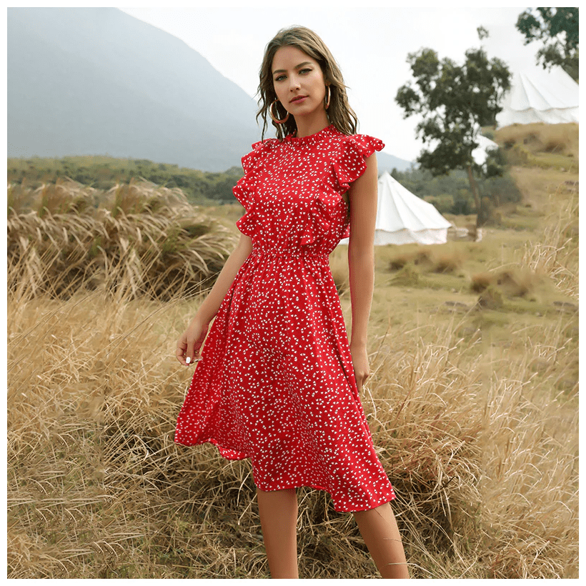 Robe Bohème Chic Longue Rouge