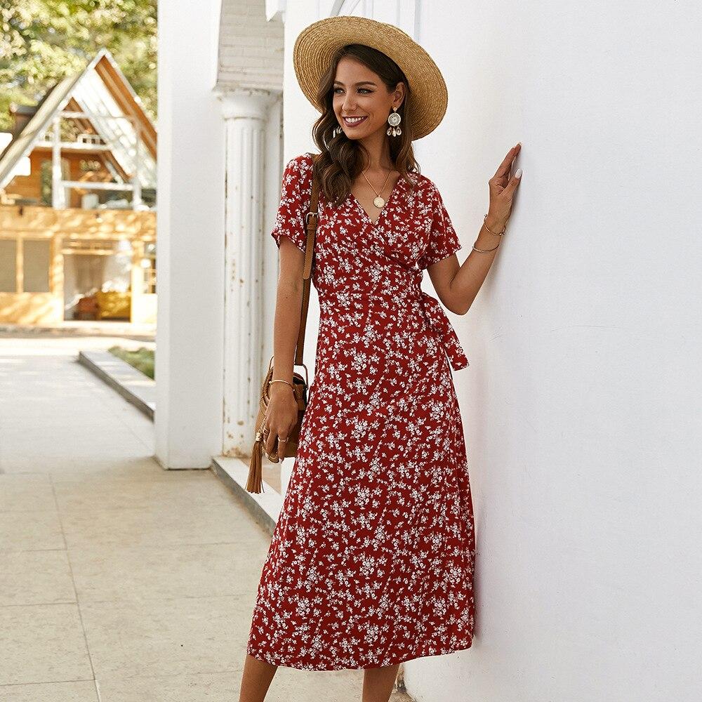 Robe Bohème Longue à Fleurs